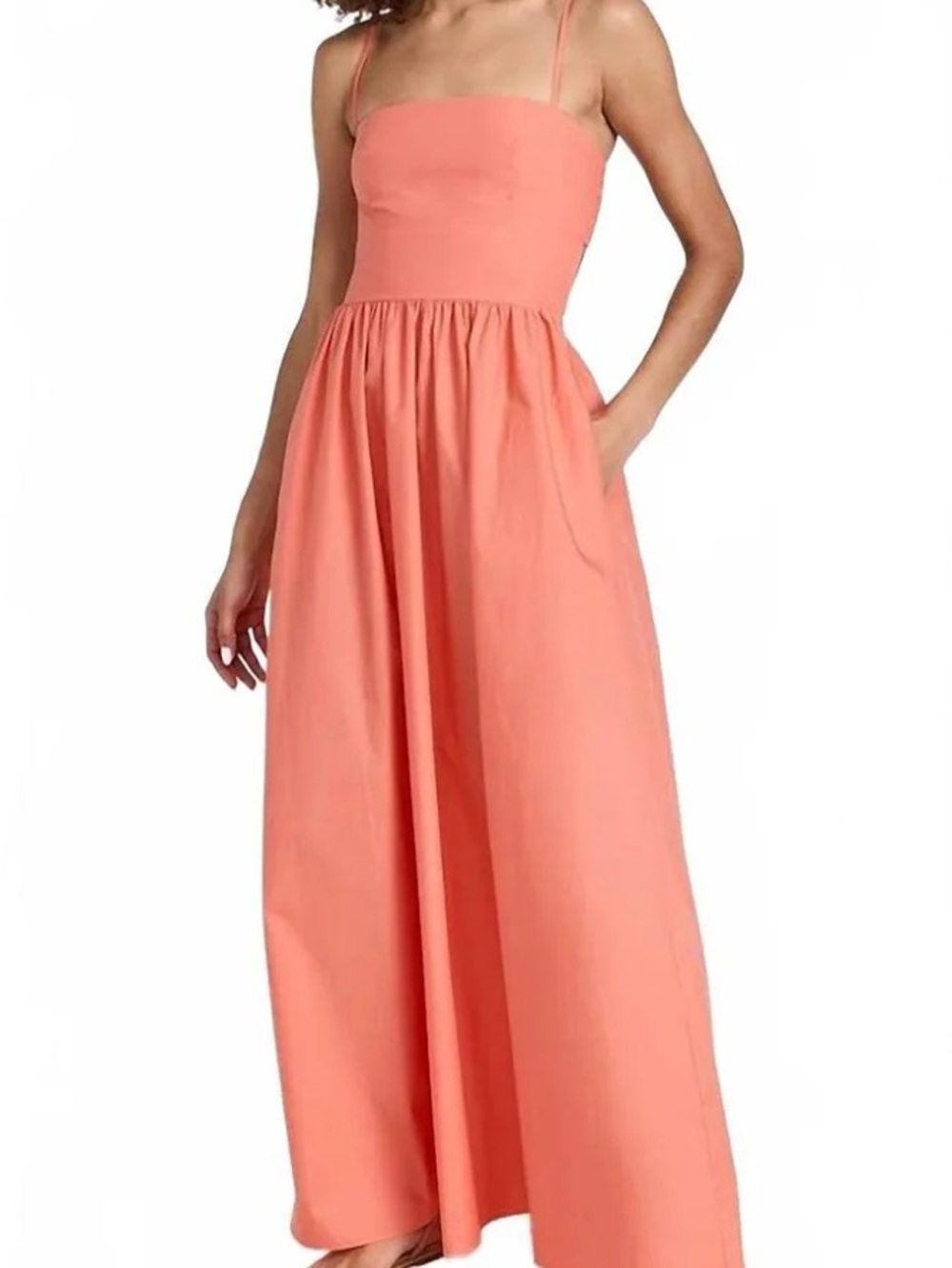 Susana Monaco Coral Strapless-Style Maxi Dress